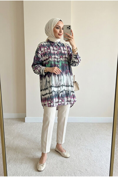 Kirazca Butik Γυναικείο τουνίκ με μοτίβο, άνετη εφαρμογή, κανονικό μέγεθος, μ...