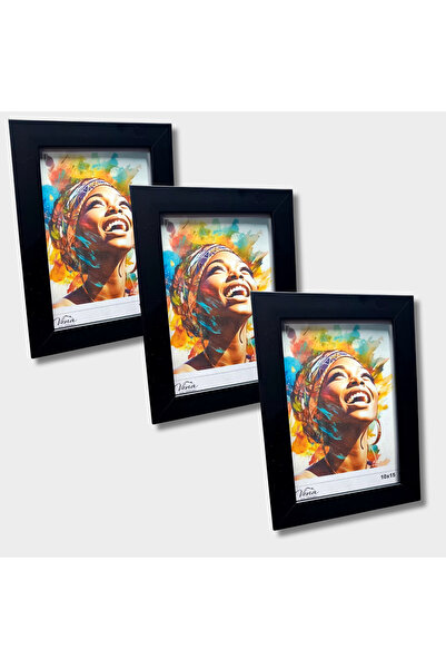VenaHomeConcept 3’lü Fotoğraf Çerçevesi Seti 10x15cm | Camlı Dekoratif Çerçev...