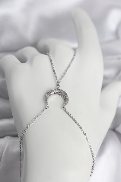 My Reality Fashion Brass Silver Color Crescent Model Zircon Stone Women's Sha...