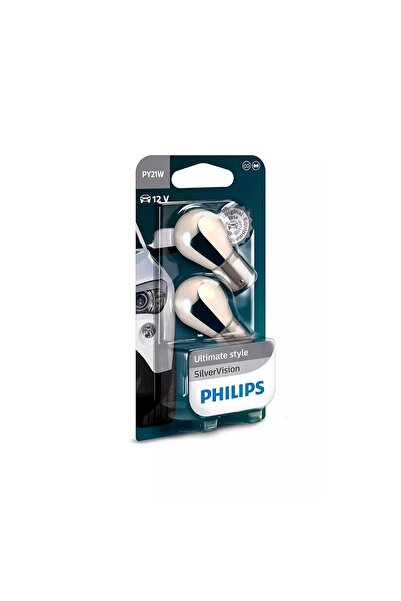 Philips PY21W Chrome Diadem 12V 93 Turuncu Vision Ampul 2 ADET