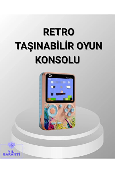 Epilons Mini Retro Oyun Konsolu 500 Oyunlu 3.0 İnç Ekran Ve Şarjlı Batarya