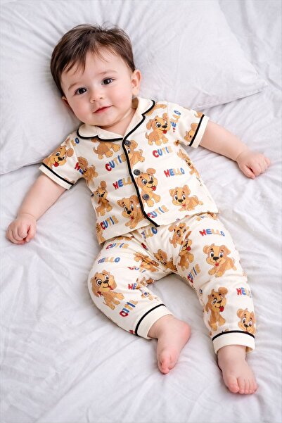 derin baby 100% Cotton Short Sleeve Buttoned Summer Girls Boys Unisex Sweet D...