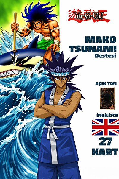 Cakmak Oyun Dukkani İngilizce Mako Tsunami Destesi 27 Yugioh Kartı Yu-Gi-Oh!
