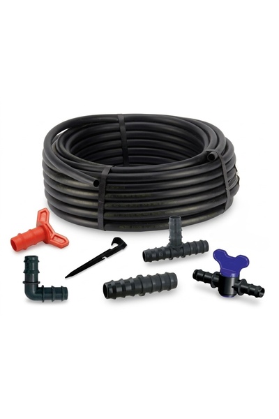 BOLİŞ BORU 1.1MM 16/33 DAMLA SULAMA SETİ 100 METRE VE EK PARÇALAR