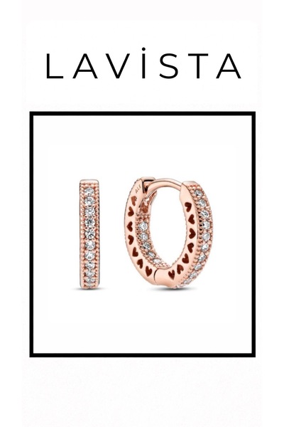 Lavista Silver Tek Halka Taşlı Gümüş Küpe