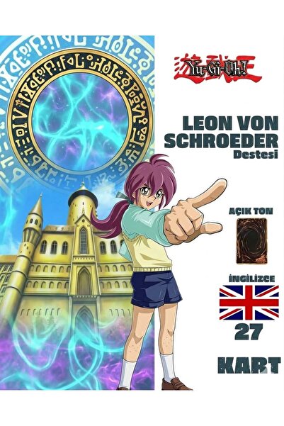 Cakmak Oyun Dukkani İngilizce Leon Von Schroeder Destesi 27 Yugioh Kartı Yu-G...