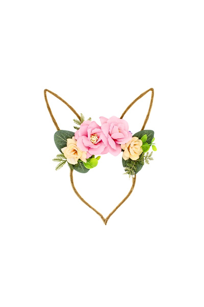 Gift Design Στέμμα μαλλιών σε σχήμα γάτας με καφέ αυτιά
