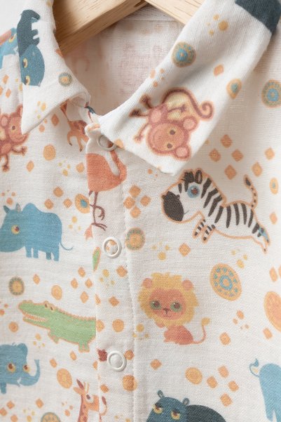 tinibud Gots Certified Fabric 100% Cotton Muslin 5-Piece Baby Boy Hospital Discharge Set Gift
