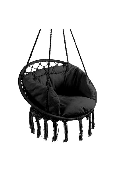 SERSIMO Κρεμαστή κουνιστή στρογγυλή καρέκλα με μαξιλάρι Comfort Plus, για το ...