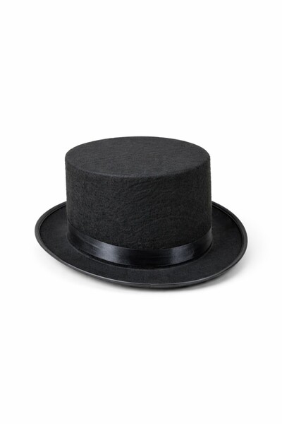 TOYFEST Set de magician pentru copii, 2 piese, pălărie neagră și baghetă, accesoriu pentru spectacol de costume de petrecere - 5-12 ani