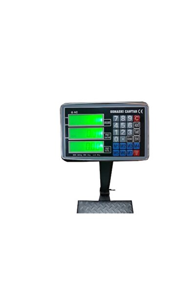 JRH Ηλεκτρονική Ζυγαριά 350 κιλών με Μπαταρία και Μεταλλική Πλατφόρμα, Αναδιπ...