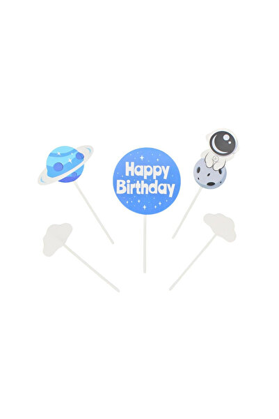 Gift Design La mulți ani astronaut pe lună decor pentru tort