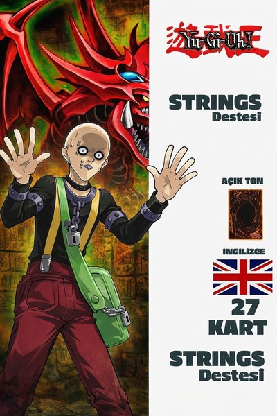 Cakmak Oyun Dukkani İngilizce Strings Destesi 27 Yugioh Kartı Yu-Gi-Oh!