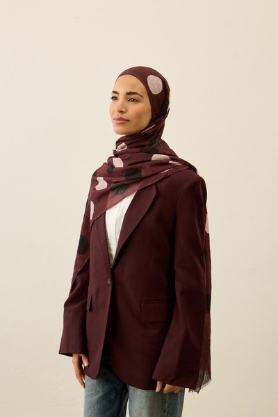 Modakaşmir Σάλι με σχέδιο πουά Aya Kraş