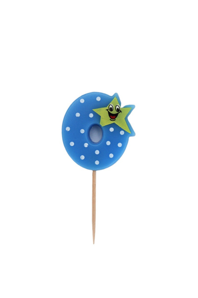 Gift Design Lumânare albastră aniversară numărul 0