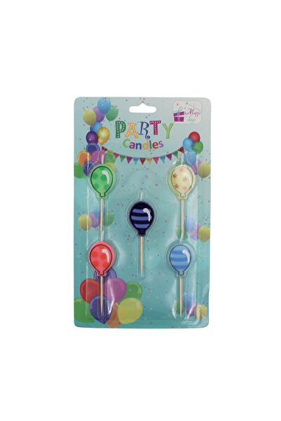Magic Days Σετ 5 κεριών, πολύχρωμα μπαλόνια για πάρτι