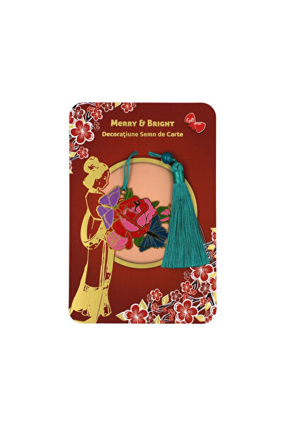 Gift Design Semn de carte, trandafir cu fluturi, colecția Zen