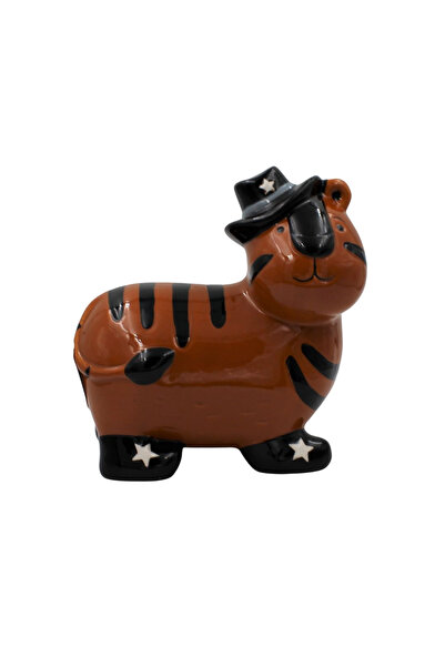 Gift Design Κομψός κεραμικός κουμπαράς σε σχήμα τίγρης