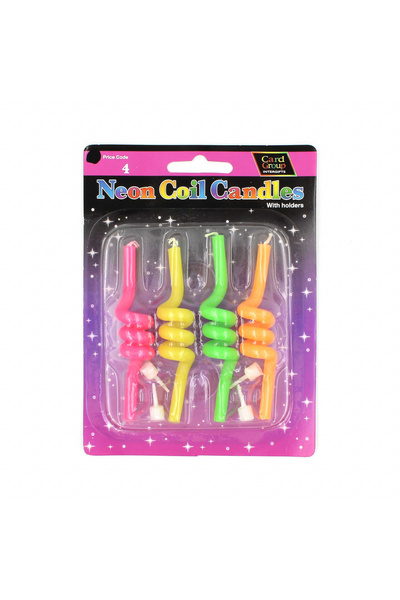 Card Group Σετ κεριών νέον σε σπειροειδή σχήμα για επέτειο