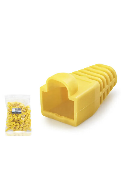 naque حزمة موصلات Rj45 - 100 قطعة صفراء / حزمة اقتصادية ND2427