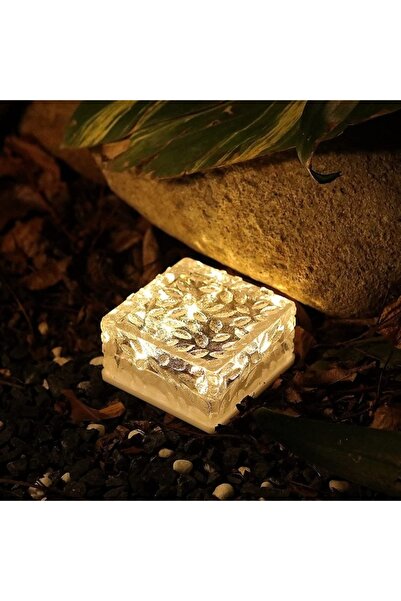 FOXMAG24 Τετράγωνο ηλιακό φωτιστικό, τύπου παγοκύβου, για κήπο, ανθεκτικό σε ...