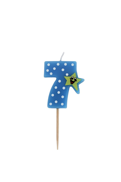 Gift Design Lumânare albastră pentru a șaptea aniversare