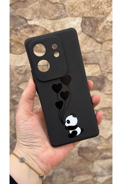 Vip Case İnfinix Zero 30 4g Uyumlu Kalpli Panda Desenli Silikon Darbe Emici K...
