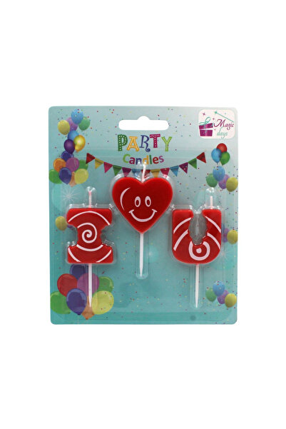 Magic Days Σετ κεριών πάρτι  "Σ' αγαπώ "
