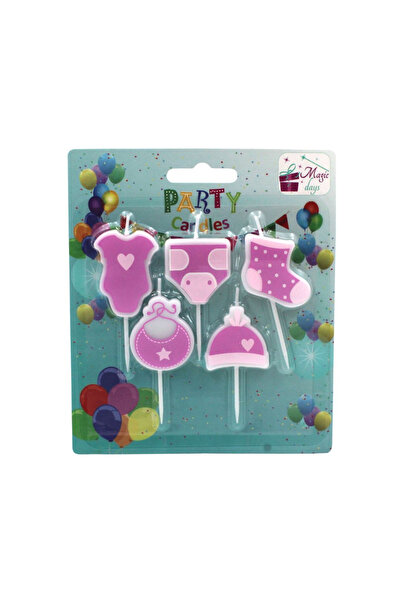 Magic Days Σετ 5 κεριών για πάρτι για κοριτσίστικα φορέματα