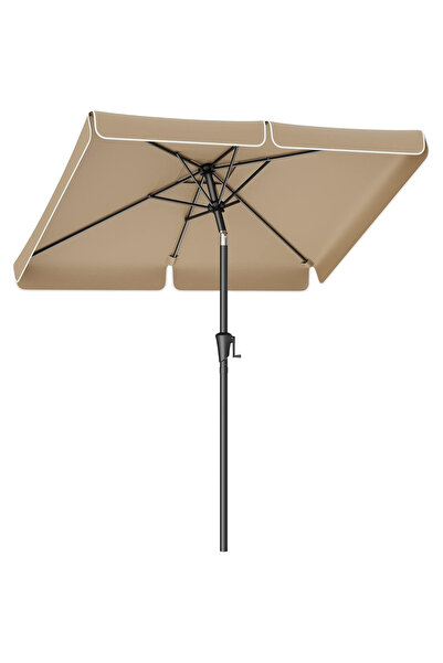 SONGMICS Ομπρέλα Μπαλκονιού 200x150 εκ., UPF 50+, διπλή κλίση 30° ° με μανιβέ...