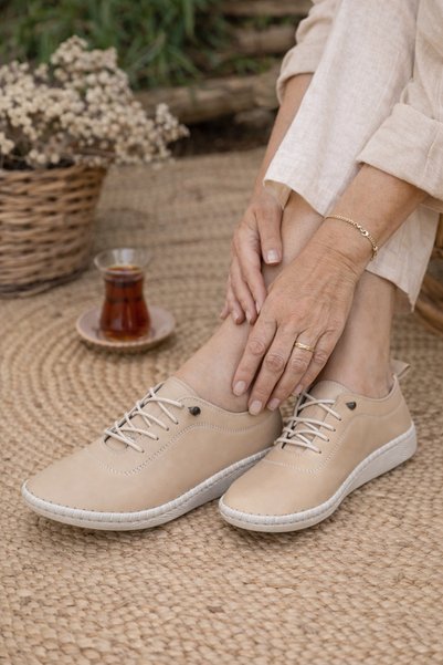 Babetty Genuine Leather Women's Casual Shoes Ultra Light Flexible Soft Leather Comfortable Orthopedic Comfort Shoes