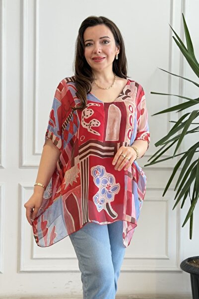 yb yağmur butik Μπλούζα με σχέδια από μετάξι