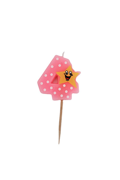 Gift Design Lumânare aniversară roz, numărul 4