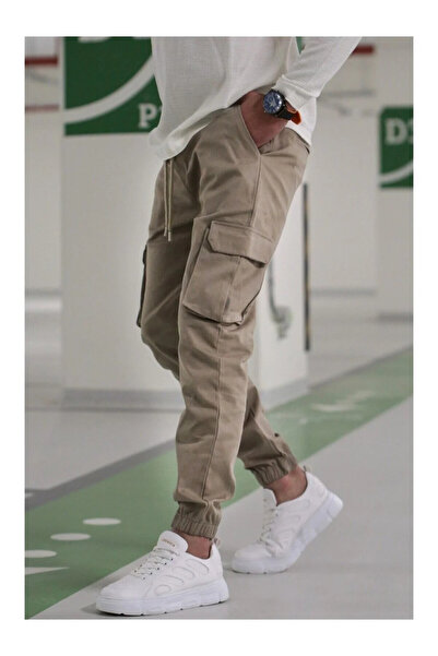 VIKUNYA Ανδρικό βαμβακερό παντελόνι cargo με πλαϊνές τσέπες