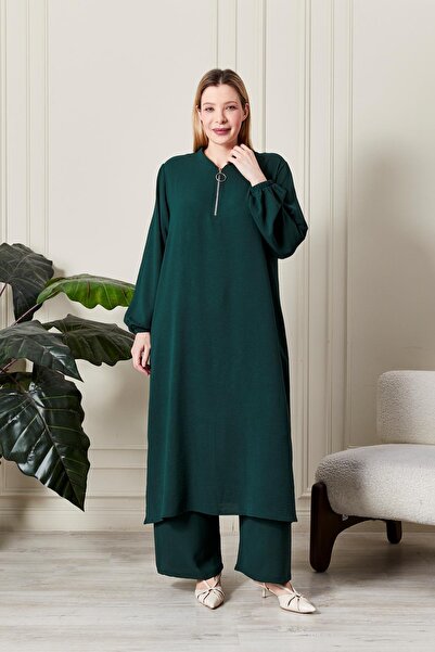 Ferace Γυναικείο Σετ 2 τεμαχίων με φερμουάρ Ayrobin σε μεγάλο μέγεθος