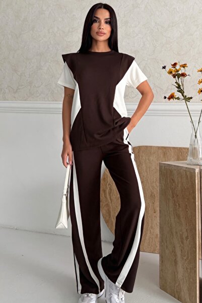 Ded COLLECTION Women's White Wide Garnished Shoulder Detailed Sporty Stylish ...