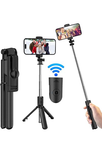 İnfomax Selfie Çubuğu Tripod – 3’ü 1 Arada Bluetooth Uzaktan Kumandalı Telefo...
