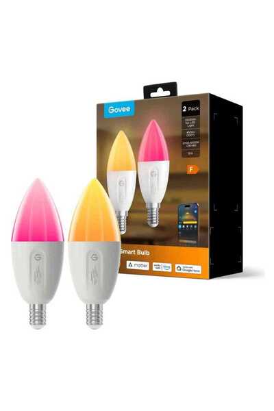 Govee Bec inteligent Smart LED Bulb E14 RGBWW Wi-FI 2buc