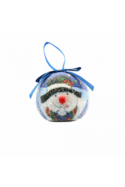 Gift Design Μπλε διακοσμητική μπάλα - Χιονάνθρωπος