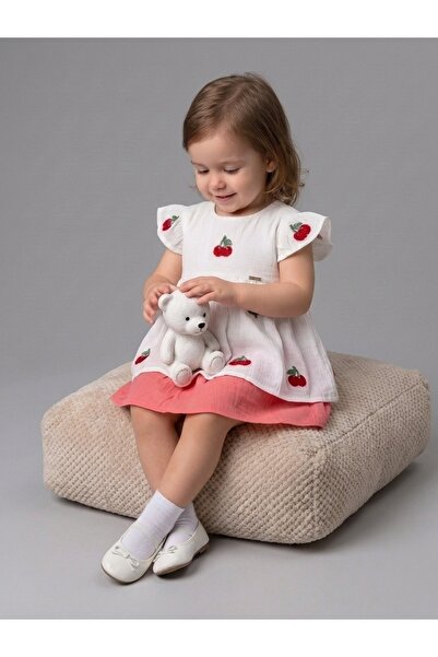 Pampal Κοριτσίστικο Σετ Φούστας με Κεντημένο Σχέδιο Κεράσι