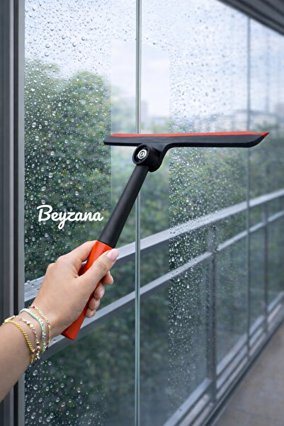 BEYZANA 360 Derece 3’ü Bir Arada Oynar Çift Başlıklı Çekçek Cam Temizleme Apa...