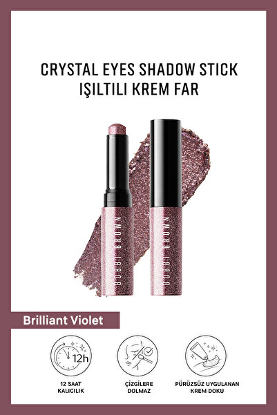 BOBBI BROWN Crystal Eyes Shadow Stick Işıltılı Krem Far - Brilliant Violet