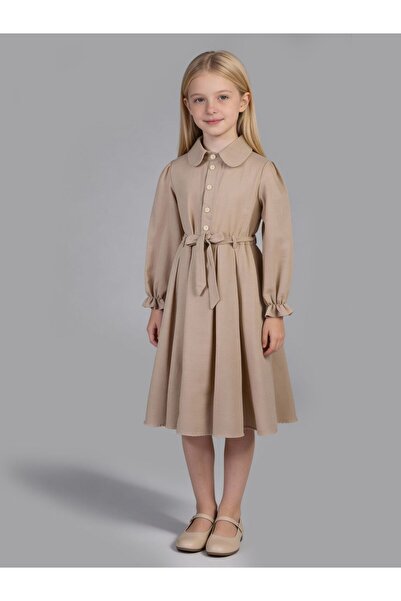 Cherrys Bebek Παιδικό φόρεμα με πιέτες και κουμπιά