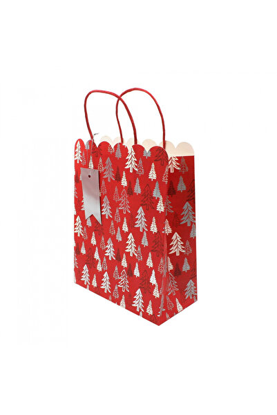 Eurowrap Χριστουγεννιάτικη Τσάντα Δώρου SDE M ΚΟΚΚΙΝΑ ΔΕΝΤΡΑ