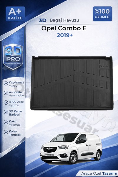 ACK Dizayn OPEL COMBO 2019+ ARACINIZA ÖZEL ÜRETİM 3D BAGAJ HAVUZU SEPARATÖRLÜ