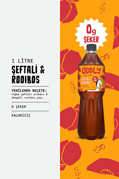 ODDLY Efsane üçlü Bergamot & Limon-Hibiskus & Böğürtlen IceIce Şeftali & Roobios - 3x1 litre Soğuk Çay