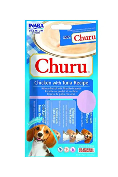churu Recompense cremoase pentru câini cu pui și ton 56g