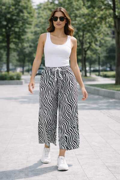 ECK MODA Γυναικείο λινό ύφασμα Νέας Σεζόν Άνετο Παντελόνι Χαλαρής Γραμμής με ...