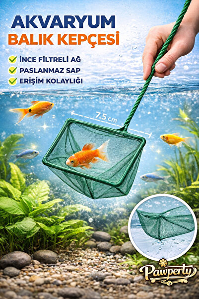 Akvaryum Balık Kepçesi 7.5 cm Dayanıklı Balık Yakalama Filesi Ergonomik