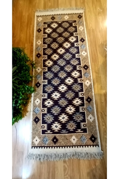 OMS Brown woven carpet A 150x60 cm
